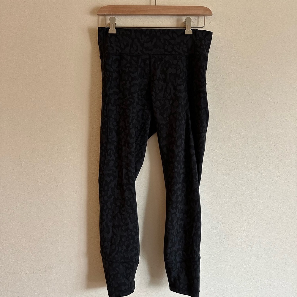 lululemon athletica Black Subtle Leopard Print High-Rise Leggings